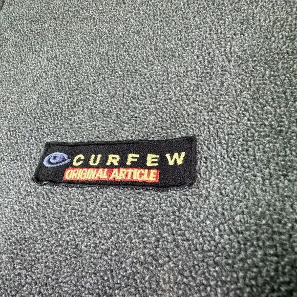 Curfew Full Zip Jacket Mens XL Gray Fleece Nylon Pockets Mock Neck Outdoors Ski - Picture 6 of 12